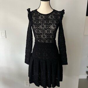 Maje Black Lace Dress